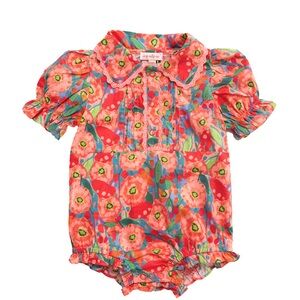 SOLD EUC Ivy City 3-6 month baby Sophia romper in Poppy